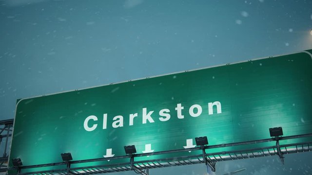 Airplane Landing Clarkston in Christmas