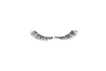 makeup false eye lashes on white background 