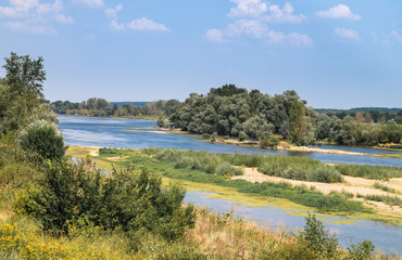 Fototapeta na wymiar Loire river near Blois, France.