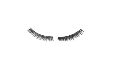 makeup false eye lashes on white background 