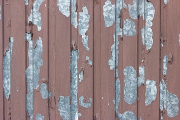 background with metal sheet and peeling paint