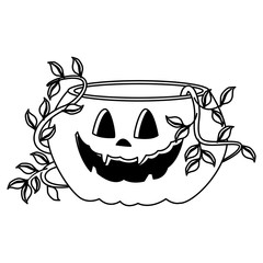 halloween pumpkin decorative isolated icon