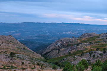 Fototapeta na wymiar Gardunha Mountains in Sao Pedro do Sul, Portugal