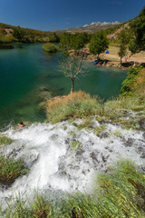 Naklejka na ściany i meble Waterfall on Zrmanja River, Croatia