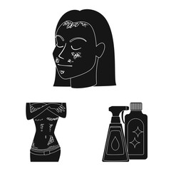 Vector illustration of healthcare and medical sign. Set of healthcare and dermatology stock vector illustration.