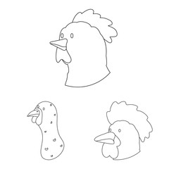 Vector design of food and homemade symbol. Collection of food and homestead vector icon for stock.