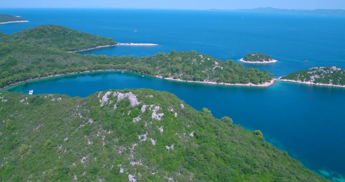 Aerial scene of Lastovo island, Adriatic Sea,  Croatia  07
