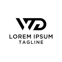 Fototapeta premium initial letter W, T, D logo template