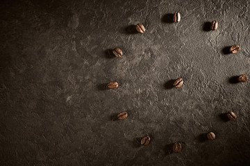 Coffee and bean beans Arabica 100% coffee roasted background concept 