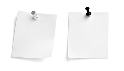 note paper push pin message red white black