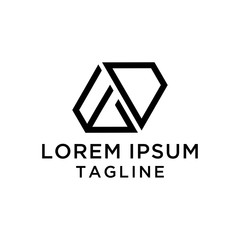 Fototapeta premium initial letter WD logo template