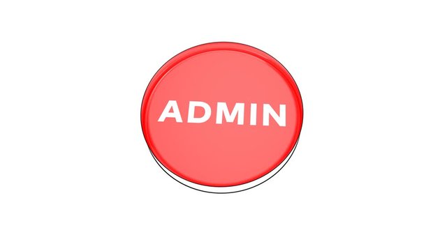 pushing big red button with word Admin.