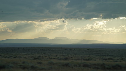 Epic clouds over western landscape