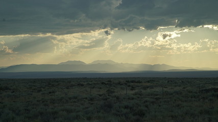 Epic clouds over western landscape