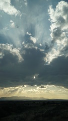 Epic clouds over western landscape