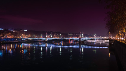 Fototapeta premium Pont Lafayette vue de nuit