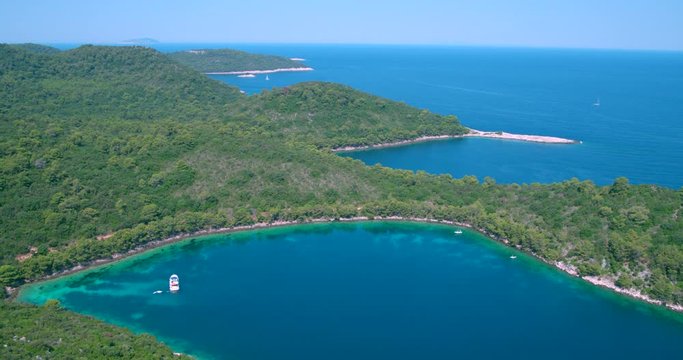 Aerial scene of Lastovo island, Adriatic Sea,  Croatia  07