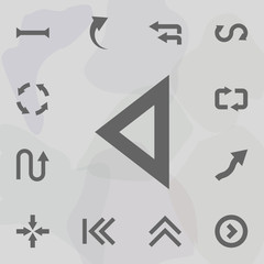 Arrow icon. Universal set of arrows for website design and development, app development