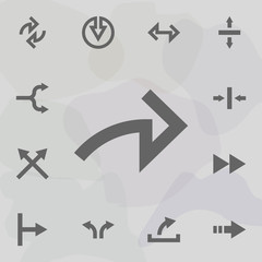 Arrow icon. Universal set of arrows for website design and development, app development