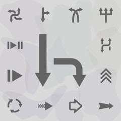 Arrow icon. Universal set of arrows for website design and development, app development