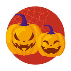 halloween pumpkin traditional icon design