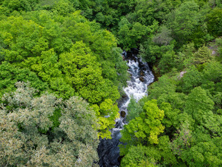 Aerial view of source of the Zrmanja River, Croatia