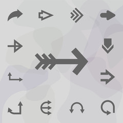 Arrow icon. Universal set of arrows for website design and development, app development