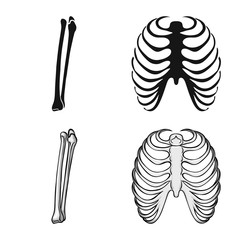 Isolated object of medicine and clinic logo. Set of medicine and medical stock symbol for web.