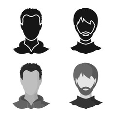 Vector design of professional and photo icon. Set of professional and profile stock vector illustration.