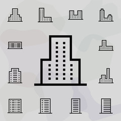 Building icon. Universal set of building for website design and development, app development