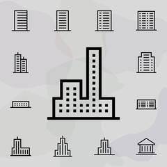 Building icon. Universal set of building for website design and development, app development