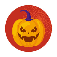 halloween pumpkin traditional icon design