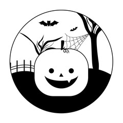 halloween pumpkin traditional icon design