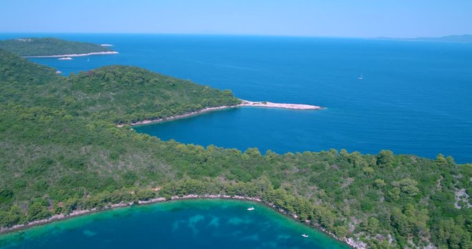 Aerial scene of Lastovo island, Adriatic Sea,  Croatia  07