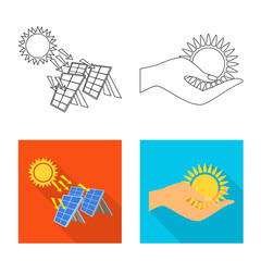 Vector illustration of innovation and technology logo. Set of innovation and nature stock symbol for web.