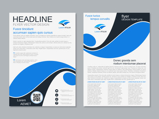 Modern professional flyer vector design template