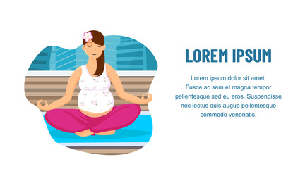 Prenatal Yoga Center Web Banner Vector Template