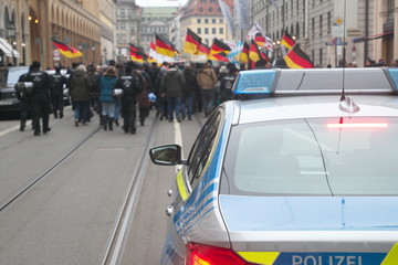 Polizeieinsatz bei Pegida München