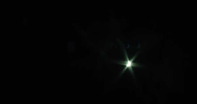 Aerial shot, night, bright moon at night, drone