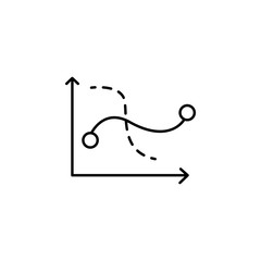 Chart, analysis icon. Element of business icon. Thin line icon