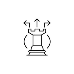 Strategy, chess icon. Element of business icon. Thin line icon