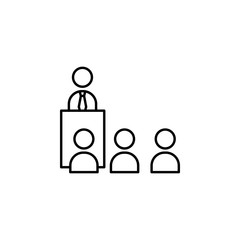 Seminar, business icon. Element of business icon. Thin line icon