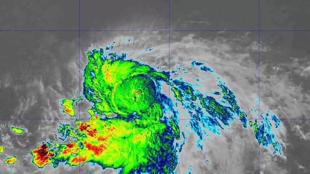 2019 Hurricane Barbara time lapse satellite imagery. Floater Band 07  This work was created using data provided by NOAA / NESDIS / STAR which is not subject to copyright protection.