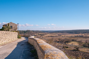 Fototapeta na wymiar Landscape and scenes of Lussan, Gard Department, France