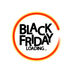 Black Friday Sale, progress loading bar design template, vector illustration