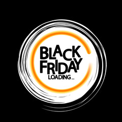 Black Friday Sale, progress loading bar design template, vector illustration