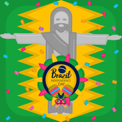 Poster of brazil independence day - Vector illustration