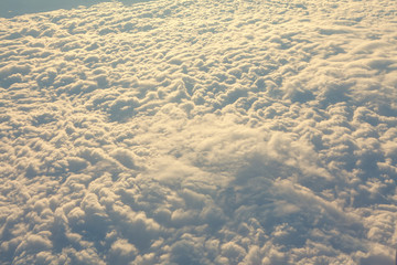 white clouds background top view 