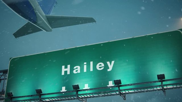 Airplane Takeoff Hailey in Christmas