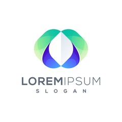 water leaf logo design ready to use